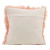 Poly Filled Long Hair Faux Fur Throw Pillow Rose - Saro Lifestyle