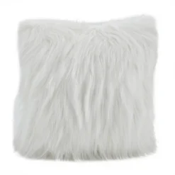 18"x18" Poly Filled Long Hair Faux Fur Square Throw Pillow - Saro Lifestyle -Winter Glow Store GUEST 020a74ff 68e3 42cf bced ef9fabfde597