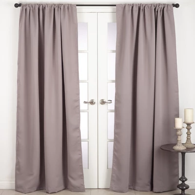 Saro Lifestyle Solid Rod Pocket Blackout Window Curtain Single Panel 3 Saro Lifestyle Solid Rod Pocket Blackout Window Curtain Single Panel - Image 3