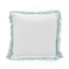 Saro Lifestyle Mongolian Faux Fur Throw Pillow, Ice Blue, 22" X 22"