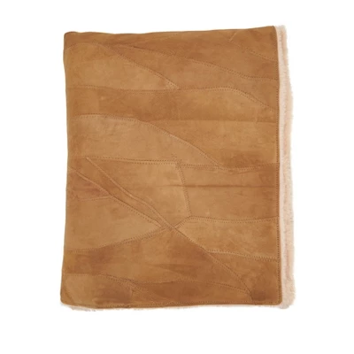 Saro Lifestyle Artisan Patchwork Leather Throw 4 Saro Lifestyle Artisan Patchwork Leather Throw - Image 4