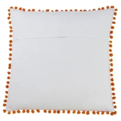 Saro Lifestyle Sugar Skull Decorative Pillow Cover, White, 18"