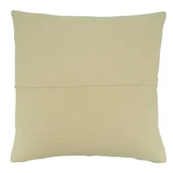 20"x20" Oversize Woven Striped Design Square Throw Pillow Cover Natural - Saro Lifestyle