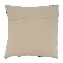 Saro Lifestyle Segmented Embroidered Decorative Pillow Cover, Blue, 20"