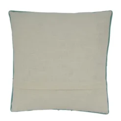 Saro Lifestyle Embroidered Sea Horse Decorative Pillow Cover, Aqua, 18"