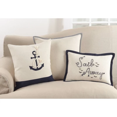 20"x20" Oversize Down Filled Striped Flange Square Throw Pillow Ivory - Saro Lifestyle 2 20"x20" Oversize Down Filled Striped Flange Square Throw Pillow Ivory - Saro Lifestyle - Image 2