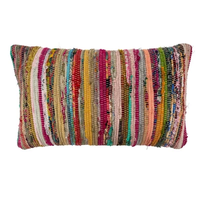 Saro Lifestyle Multi-Colored Chindi Decorative Pillow Cover 3 Saro Lifestyle Multi-Colored Chindi Decorative Pillow Cover - Image 3