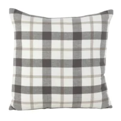 Plaid Down Filled Throw Pillow Gray - Saro Lifestyle 7 Plaid Down Filled Throw Pillow Gray - Saro Lifestyle -Winter Glow Store GUEST 09d0a1fd e36f 48d0 95f8 2d166381b1a7