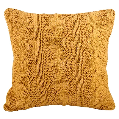 20"x20" Oversize Cable Knit Design Square Throw Pillow - Saro Lifestyle 4 20"x20" Oversize Cable Knit Design Square Throw Pillow - Saro Lifestyle - Image 4