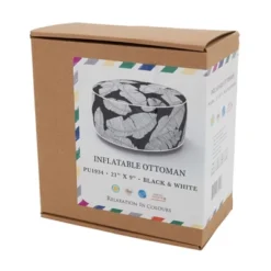 Saro Lifestyle Sketch Leaf Outdoor Ottoman, 21"x9" Round, Black/White 6 Saro Lifestyle Sketch Leaf Outdoor Ottoman, 21"x9" Round, Black/White -Winter Glow Store GUEST 0b3feeb5 9724 4161 b364 d00c43a46a25