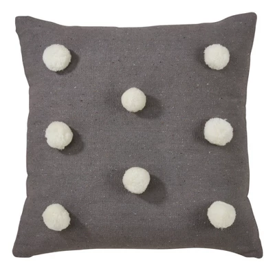 Saro Lifestyle Pom Pom Decorative Pillow Cover 2 Saro Lifestyle Pom Pom Decorative Pillow Cover - Image 2
