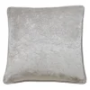 22"x22" Oversize Crushed Velvet Square Throw Pillow Cover Ivory - Saro Lifestyle