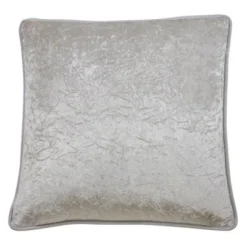 22"x22" Oversize Crushed Velvet Square Throw Pillow Cover Ivory - Saro Lifestyle