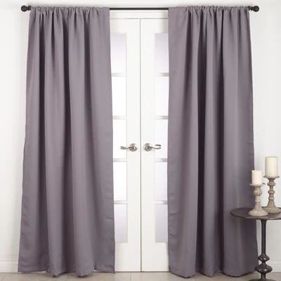 Saro Lifestyle Solid Rod Pocket Blackout Window Curtain Single Panel 2 Saro Lifestyle Solid Rod Pocket Blackout Window Curtain Single Panel - Image 2