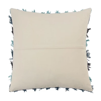 Saro Lifestyle Striped Fringe Decorative Pillow Cover 1 Saro Lifestyle Striped Fringe Decorative Pillow Cover