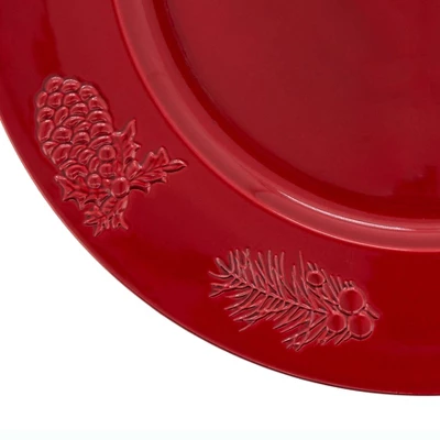 Saro Lifestyle Christmas Charger Plates With Holly Berry Design (Set Of 4) 3 Saro Lifestyle Christmas Charger Plates With Holly Berry Design (Set Of 4) - Image 3