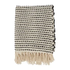 50"x60" Woven Warmth Textured Striped With Fringe Throw Blanket - Saro Lifestyle -Winter Glow Store GUEST 1521bec9 d015 4c0a 935f 401a0c691fb2