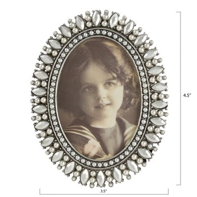 Saro Lifestyle Portrait Photo Frame With Jeweled Design 2 Saro Lifestyle Portrait Photo Frame With Jeweled Design - Image 2