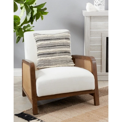 Saro Lifestyle Saro Lifestyle Tufted Block Print Decorative Pillow Cover, Black, 18" 2 Saro Lifestyle Saro Lifestyle Tufted Block Print Decorative Pillow Cover, Black, 18" - Image 2