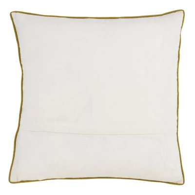 18"x18" Poly Filled Beaded Palm Tree Square Throw Pillow White - Saro Lifestyle 1 18"x18" Poly Filled Beaded Palm Tree Square Throw Pillow White - Saro Lifestyle