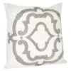 17"x17" Embroidered Design Square Throw Pillow - Saro Lifestyle