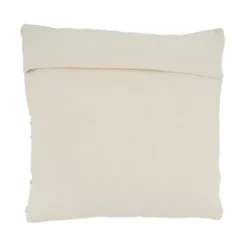 Saro Lifestyle Multi Texture Chindi Pillow - Down Filled, 18" Square, Natural