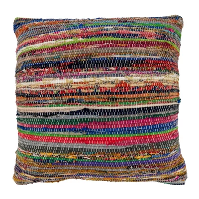 Saro Lifestyle Multi-Colored Chindi Decorative Pillow Cover 4 Saro Lifestyle Multi-Colored Chindi Decorative Pillow Cover - Image 4