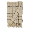 Saro Lifestyle Cotton Throw With Dashed Box Stitch Design