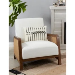 Saro Lifestyle Twisted Cord Applique Decorative Pillow Cover, Black, 12"x18"