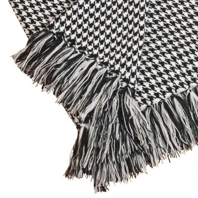 Black Houndstooth Throw (50"X60") 1 Black Houndstooth Throw (50"X60")