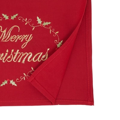 Saro Lifestyle Merry Christmas Embroidered Design Table Runner 1 Saro Lifestyle Merry Christmas Embroidered Design Table Runner
