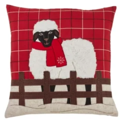 Saro Lifestyle Plaid Christmas Sheep Decorative Pillow Cover 5 Saro Lifestyle Plaid Christmas Sheep Decorative Pillow Cover -Winter Glow Store GUEST 195f24b8 f559 414a 9862 20d9378911b5
