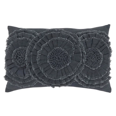 Saro Lifestyle Floral Applique Decorative Pillow Cover 5 Saro Lifestyle Floral Applique Decorative Pillow Cover - Image 5