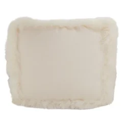 Saro Lifestyle Luxurious Linen Pouf With Soft Lamb Fur Trim 6 Saro Lifestyle Luxurious Linen Pouf With Soft Lamb Fur Trim -Winter Glow Store GUEST 1bed2016 25d2 4227 8e49 dac154fa9bca