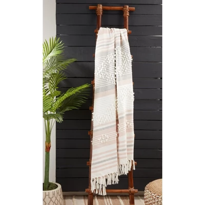 Saro Lifestyle Stripe Design Throw With Fringed Edges 3 Saro Lifestyle Stripe Design Throw With Fringed Edges - Image 3