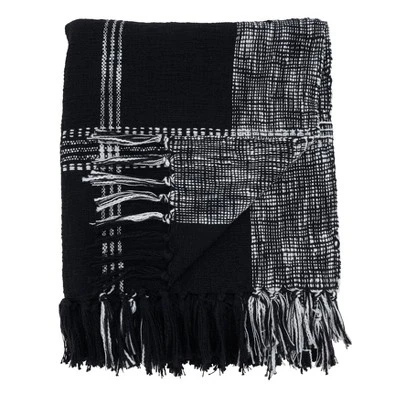 50"x70" Oversized Plaid Cotton Throw Blanket - Saro Lifestyle 1 50"x70" Oversized Plaid Cotton Throw Blanket - Saro Lifestyle