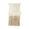 Saro Lifestyle Saro Lifestyle Textured Wall Hanging With Woven Design, Ivory, 24"x48"