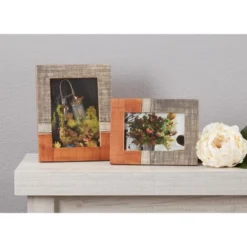 Saro Lifestyle Picture Frame With Two-Tone Bone Design -Winter Glow Store GUEST 2038c95e b97e 48e9 a78c 93bba591a094