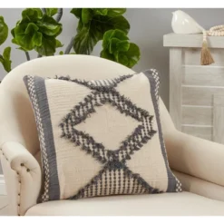 Saro Lifestyle Diamond Fringe Pillow - Poly Filled, 20" Square, Grey 3 Saro Lifestyle Diamond Fringe Pillow - Poly Filled, 20" Square, Grey -Winter Glow Store GUEST 222345ee f338 4c9d bc7a 55d396a84db6 1