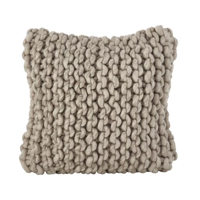 18"x18" Chunky Knit Square Throw Pillow Cover - Saro Lifestyle 3 18"x18" Chunky Knit Square Throw Pillow Cover - Saro Lifestyle - Image 3