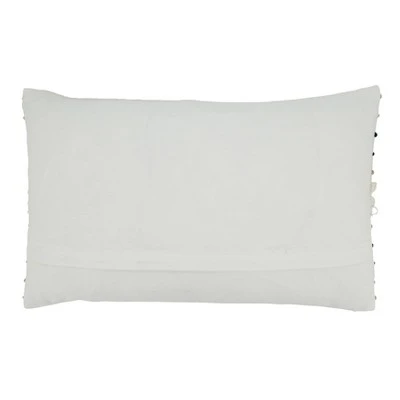 Twisted Cord Throw Pillow Cover Ivory/Brown - Saro Lifestyle 1 Twisted Cord Throw Pillow Cover Ivory/Brown - Saro Lifestyle