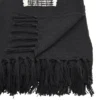 50"x60" Cotton Throw Blanket With Fringed Lines - Saro Lifestyle