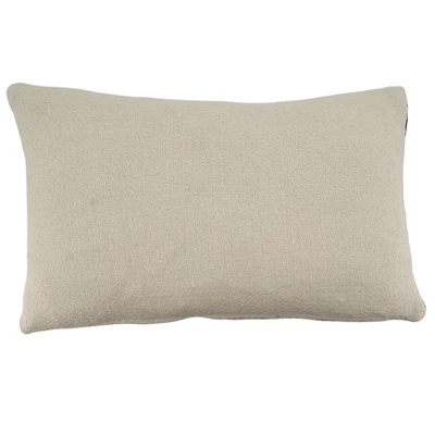 Saro Lifestyle Embroidered + Embellished Decorative Pillow Cover, Black/White, 12"x20" 1 Saro Lifestyle Embroidered + Embellished Decorative Pillow Cover, Black/White, 12"x20"