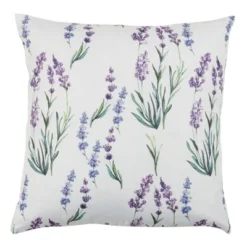 Saro Lifestyle Lavender Decorative Pillow Cover, Lavender, 18"