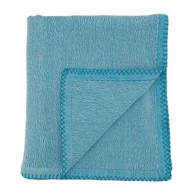 50"x60" Whipstitch Cotton Throw Blanket - Saro Lifestyle 1 50"x60" Whipstitch Cotton Throw Blanket - Saro Lifestyle