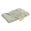 50"x60" Chunky Fringe Striped Design Throw Blanket Gray - Saro Lifestyle
