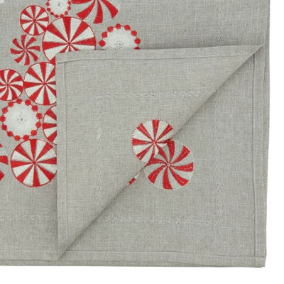 Saro Lifestyle Holiday Table Runner With Peppermint Christmas Tree Design 1 Saro Lifestyle Holiday Table Runner With Peppermint Christmas Tree Design