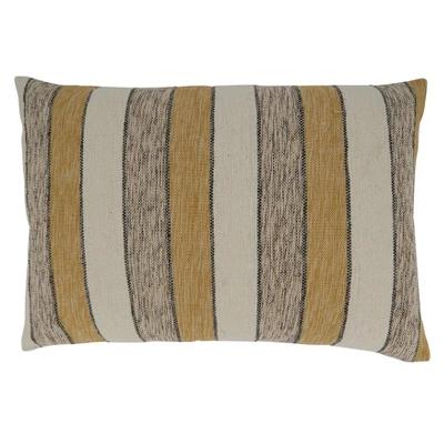 Saro Lifestyle Saro Lifestyle Cotton Pillow Cover With Striped Design 3 Saro Lifestyle Saro Lifestyle Cotton Pillow Cover With Striped Design - Image 3