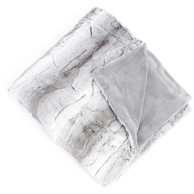 Animal Print Design Soft Plush Faux Fur Throw Blanket - Saro Lifestyle 1 Animal Print Design Soft Plush Faux Fur Throw Blanket - Saro Lifestyle