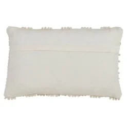 12"x20" Oversize Down Filled Nubby Lumbar Throw Pillow - Saro Lifestyle